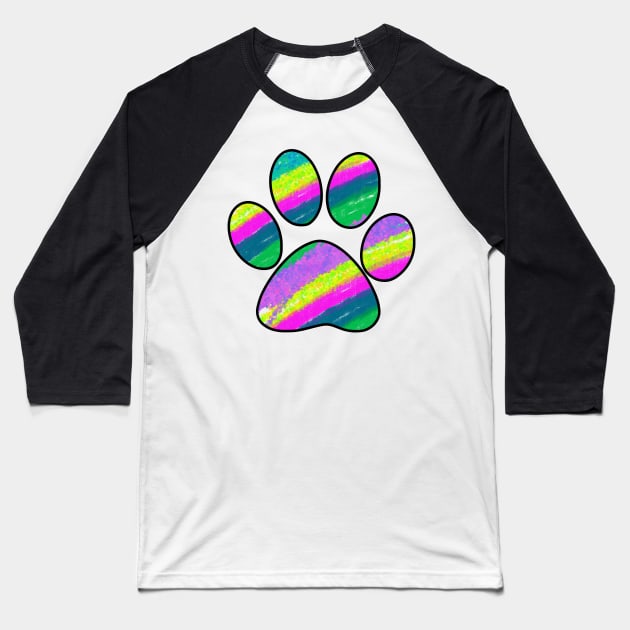 Dog Paw Baseball T-Shirt by Satic